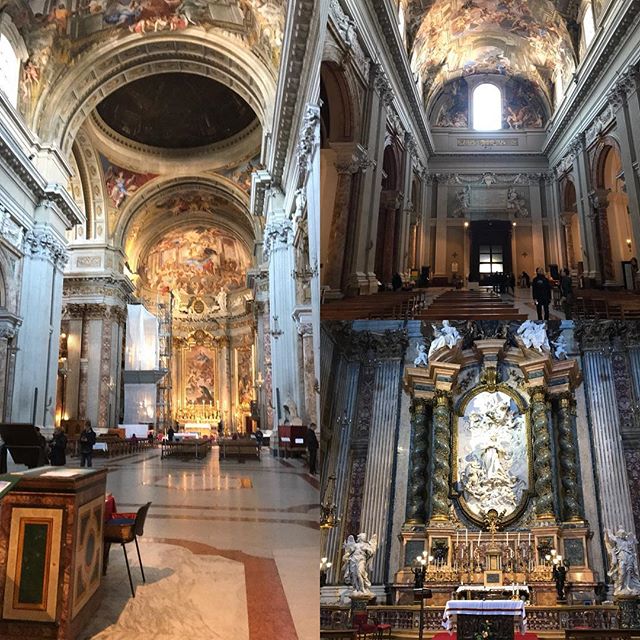 聖イグナチオ・デ・ロヨヤ教会。ここには不思議な仕掛けがありました。ここが私の本日の一番の感動の場所でした！ 詳細レポは後ほど！#roma #itary #ローマ #イタリア #海外旅行 #聖イグナチオ・デ・ロヨヤ教会