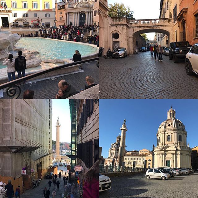 ローマ観光最終日。今日は主人のリクエストで今までの復習(^｡^) トレビの泉からヴェネティア広場まで。小さな車とバイクが多いです！後ほど日本で詳細レポ書きます。#ローマ #イタリア #海外旅行 #roma #itary