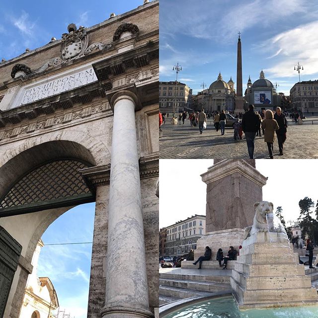 ローマ観光の初日午後。地下鉄に乗ってフラミーニオ駅で降りた。ポポロ広場を観光。詳細は後ほど！#イタリア #ローマ #ポポロ広場 #roma #itary #piazza del populous